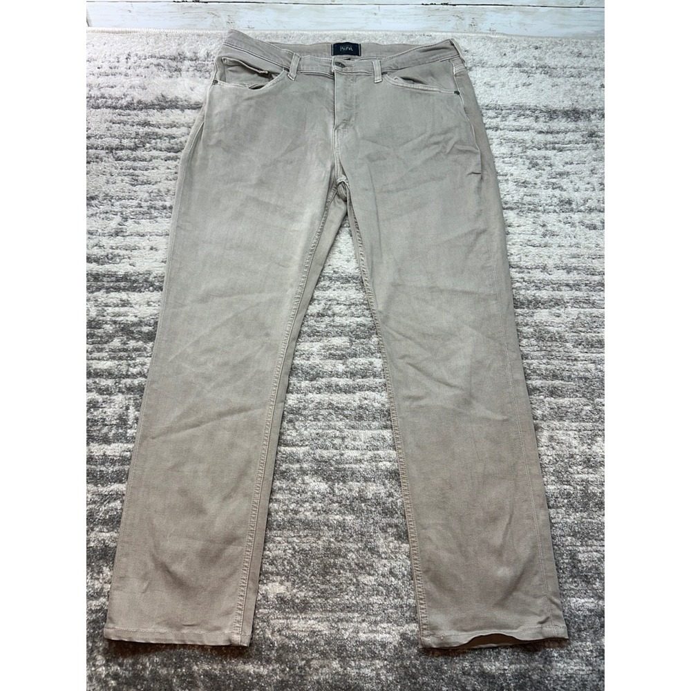 PAIGE Normandie Pants Mens 34 Gray Straight Leg Stretch Casual Jeans - Picture 2 of 9